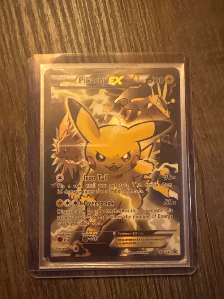 Pikachu EX XY124 Promo Pokémon Kaart 2016, Ophalen of Verzenden, Zo goed als nieuw