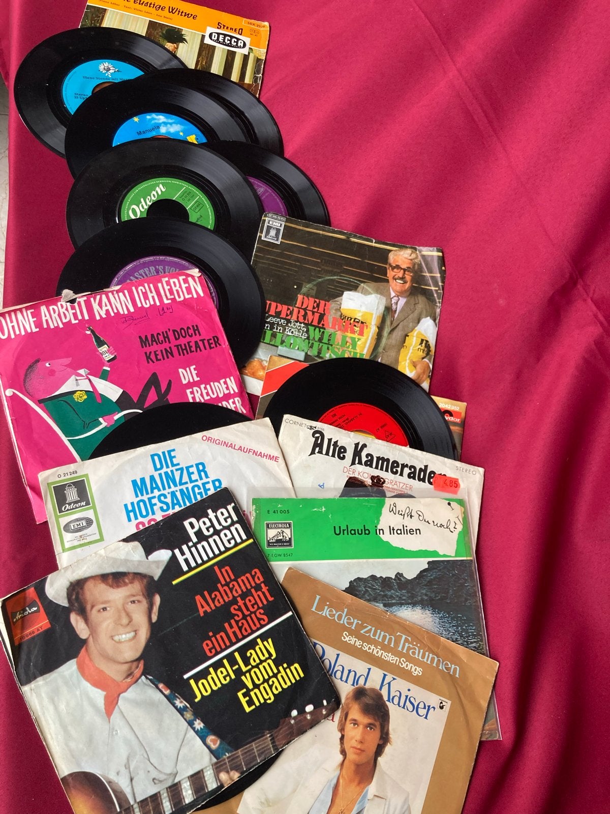 collectie 19 duitstalige vinyl singles - Schlager en Pop, Cd's en Dvd's, Gebruikt, 7 inch, EP, Schlager