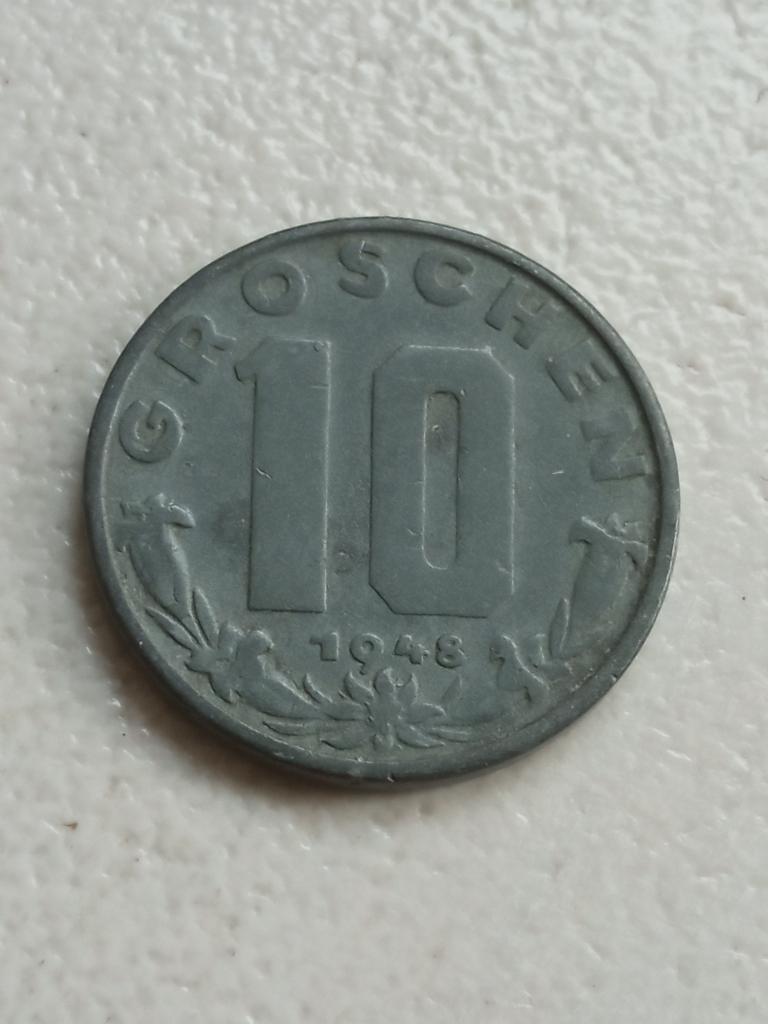 Oostenrijk 10 groschen 1948., Ophalen of Verzenden, Oostenrijk, Losse munt
