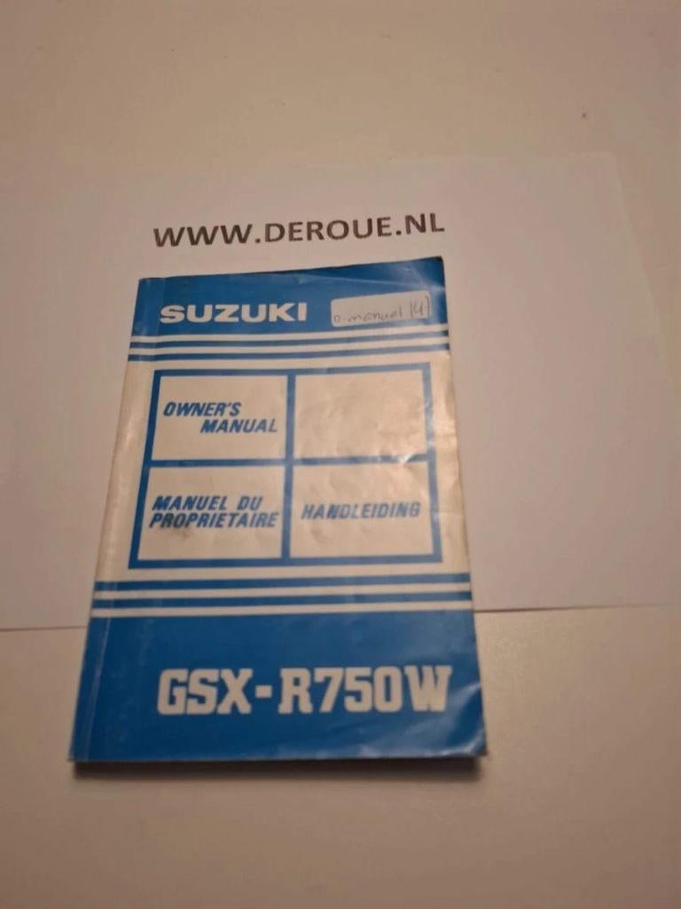 147 0WNERS MANUAL SUZUKI GSX-R750W 1991 USED, Motoren, Handleidingen en Instructieboekjes, Ophalen of Verzenden, Suzuki