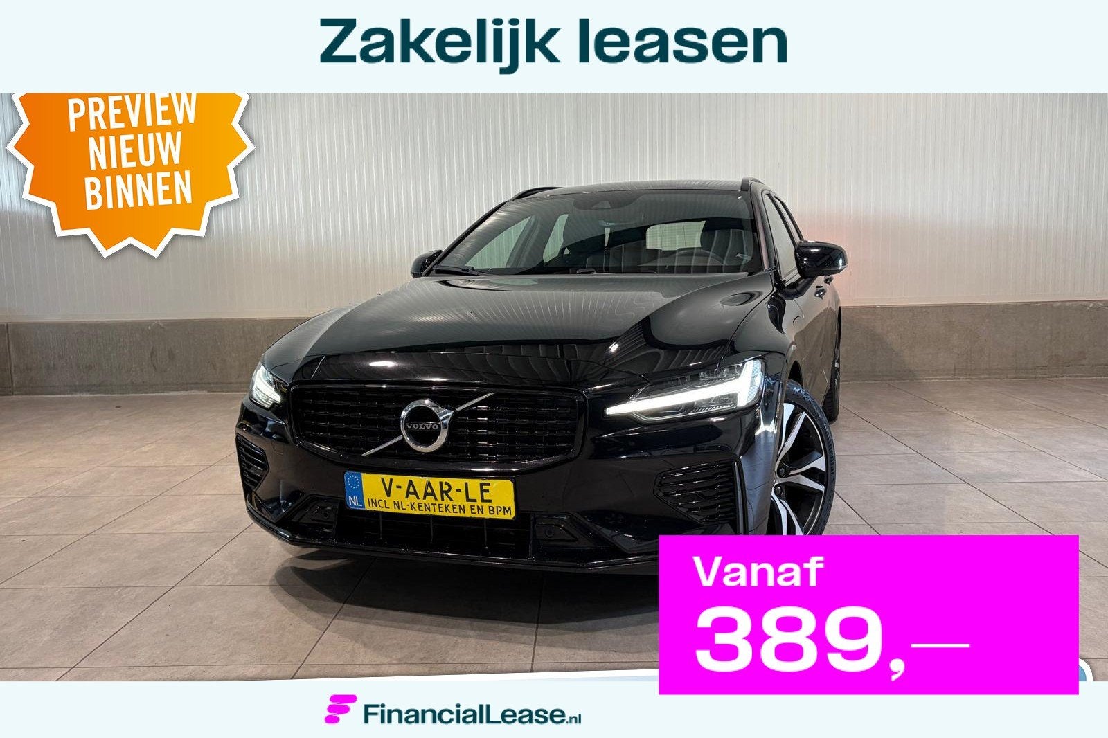 Volvo V60 T6 Aut. Plug-in Hybrid Long Range R-Design ACC Tre, Automaat, Gebruikt, Zwart, 4 cilinders