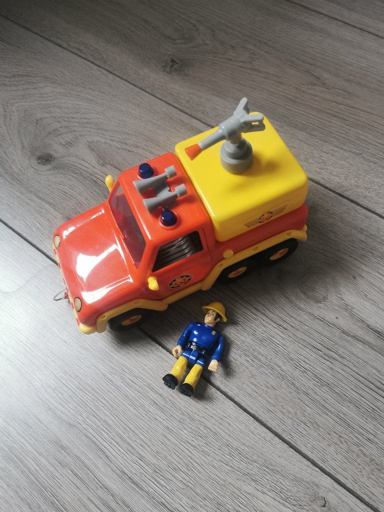 Brandweerman Sam brandweerwagen met figuur, Kinderen en Baby's, Speelgoed | Speelgoedvoertuigen, Ophalen, Gebruikt