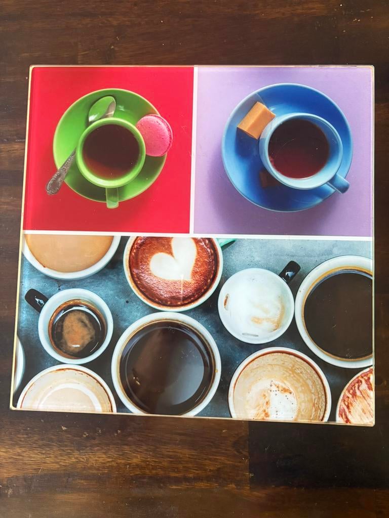 Bamboe koffiecups/theezakjes ladedoos 30x30x10 cm, Ophalen of Verzenden, Natuurlijk materiaal, Meerkleurig, Overige merken