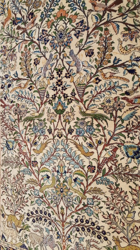 Perzisch tapijt isfahan 192 x 135/Kleed/Kelim/Loper/50% sale, 100 tot 150 cm, Www.simatapijten.nl, Beige, Ophalen of Verzenden
