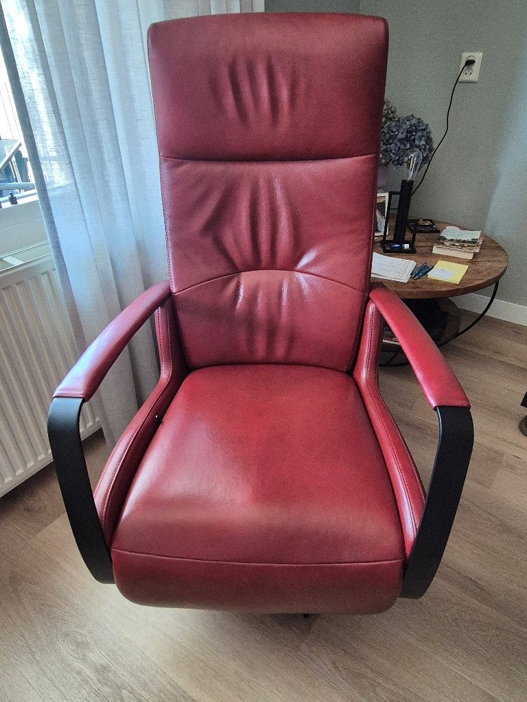 Relaxstoel, Huis en Inrichting, Ophalen, Gebruikt, Minder dan 75 cm, Leer