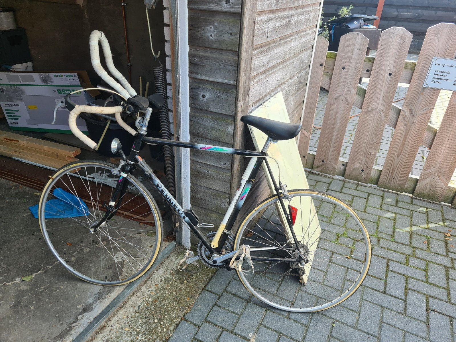 Retro Peugeot Racefiets - Klassieke Stijl, Fietsen en Brommers, Fietsen | Racefietsen, Gebruikt, Overige merken, 28 inch, Velgrem