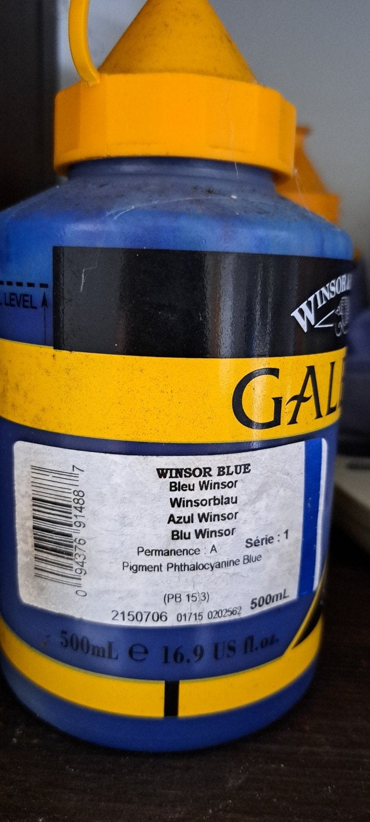 Winsor & Newton Galeria Acrylverf 500ml - Winsor Blue, Ophalen of Verzenden, Nieuw, Acrylverf