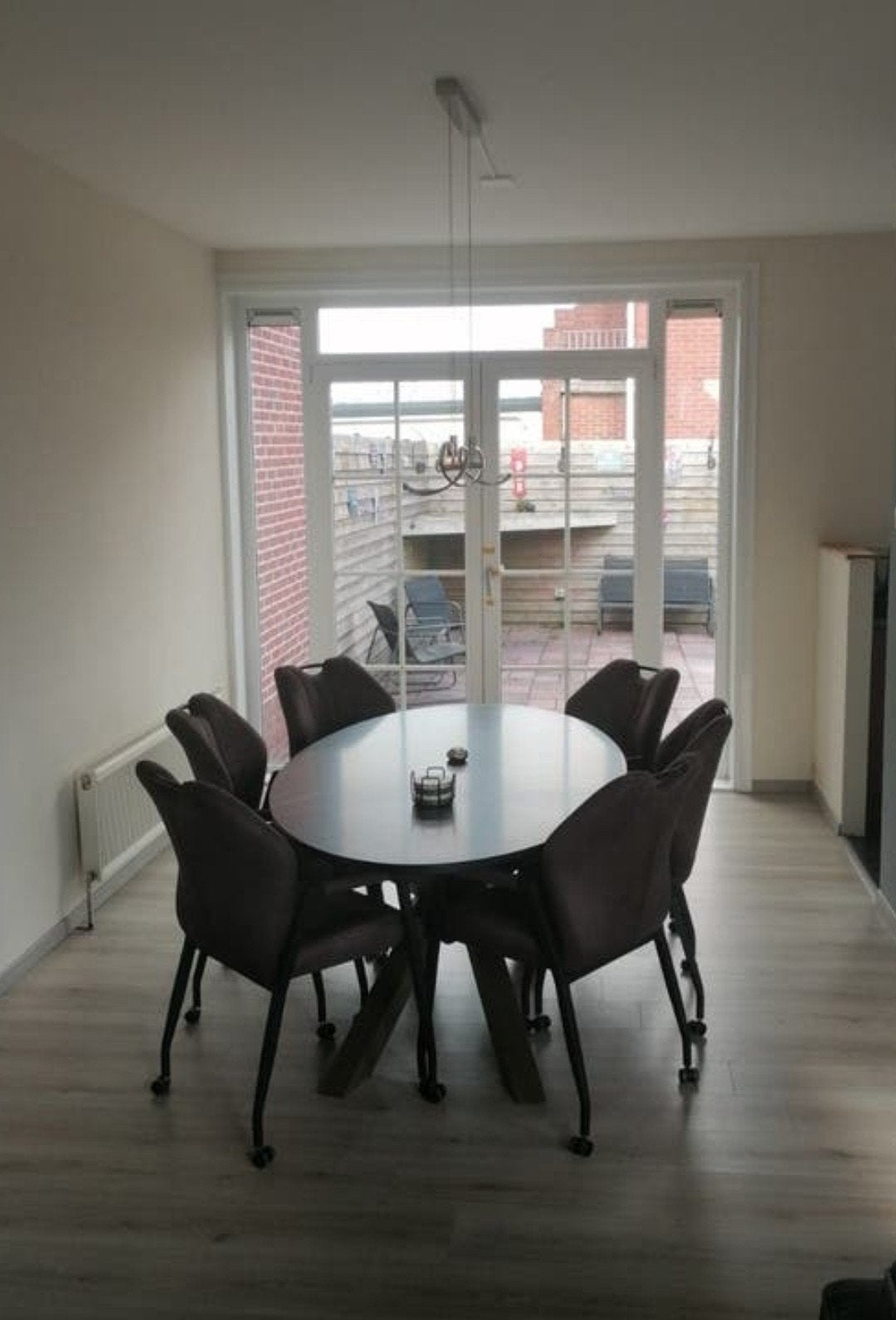 Eettafel Ovaal Marmerlook met Luxe Spinpoot  💎, Huis en Inrichting, Ophalen, 100 tot 150 cm, 200 cm of meer, Zo goed als nieuw