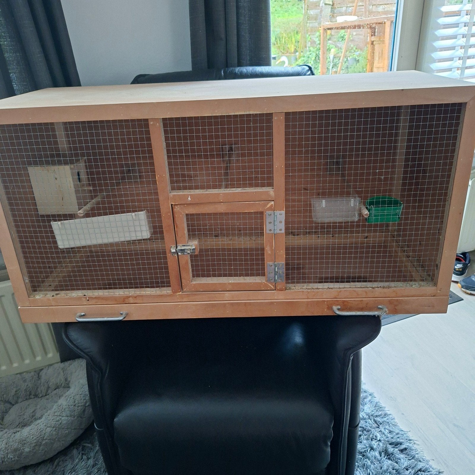vogel hok, Dieren en Toebehoren, Ophalen of Verzenden, Gebruikt, Hout, Vogelkooi