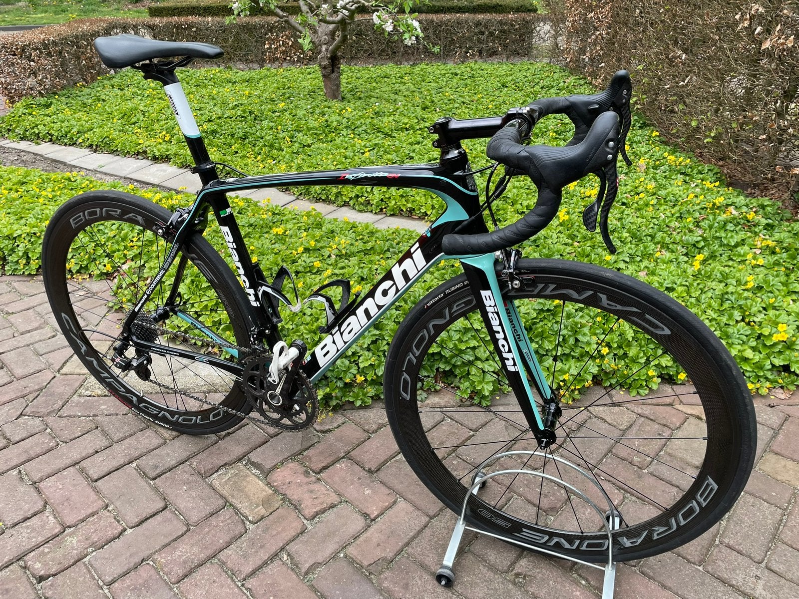 Bianchi infinito cv campagnolo super record, Carbon, Zo goed als nieuw, Meer dan 20 versnellingen, 53 tot 57 cm