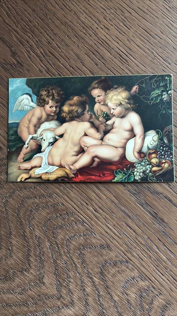 Engeltjes, lammetje, fruit. Rubens, Verzamelen, Ansichtkaarten | Themakaarten, Ophalen of Verzenden, Ongelopen, Overige thema's