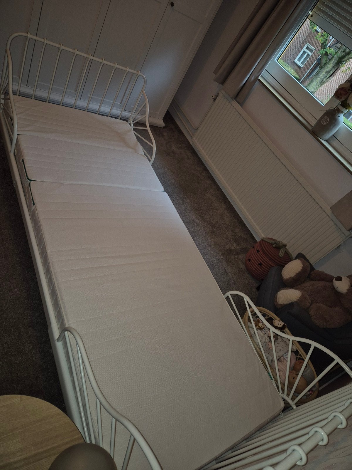 Ikea Meegroei Bed + Matras en Meer!!, Ophalen, 90 cm, Eenpersoons, Wit