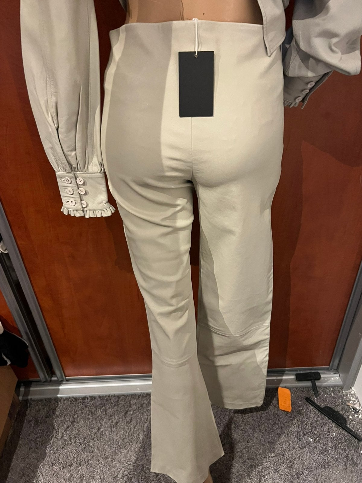 Est’seven broek s echt leer origineel nieuw met kaartjes, Beige, Est’seven, Ophalen of Verzenden, H