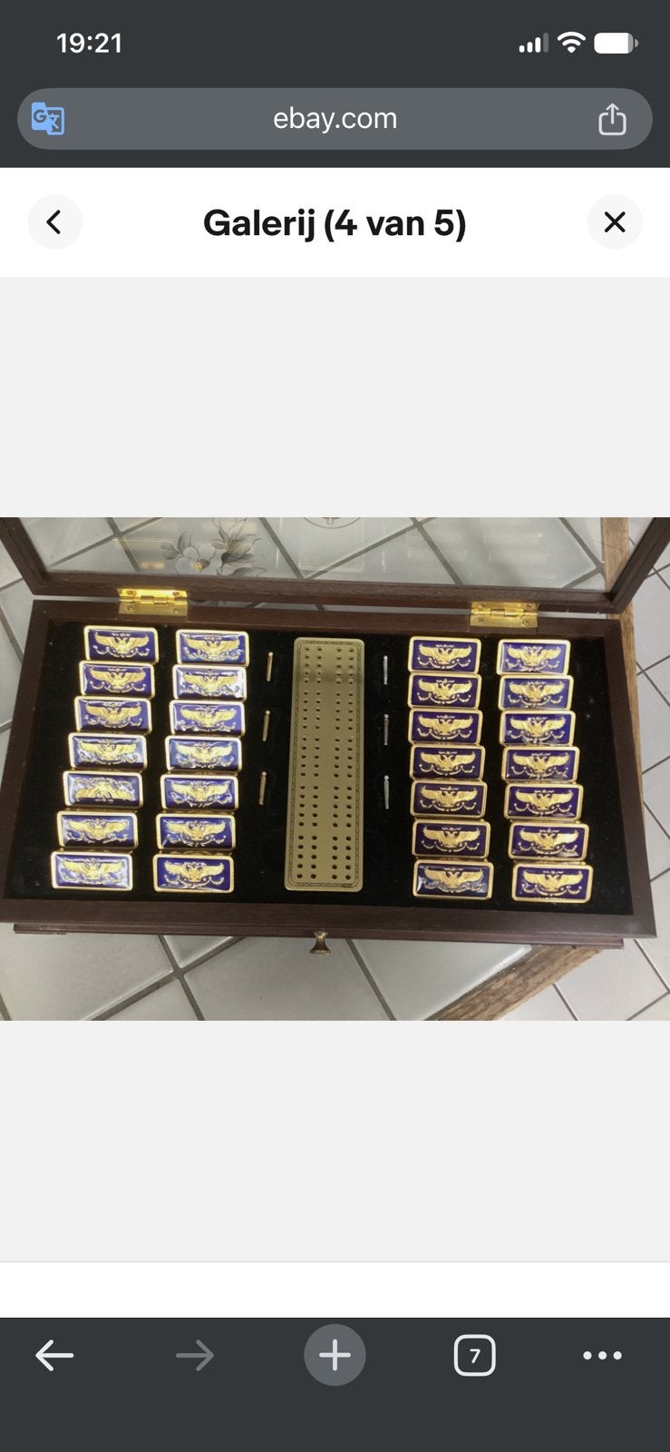 House of Fabergé Domino's Vergulde Dominostenen Set, Ophalen, Goud