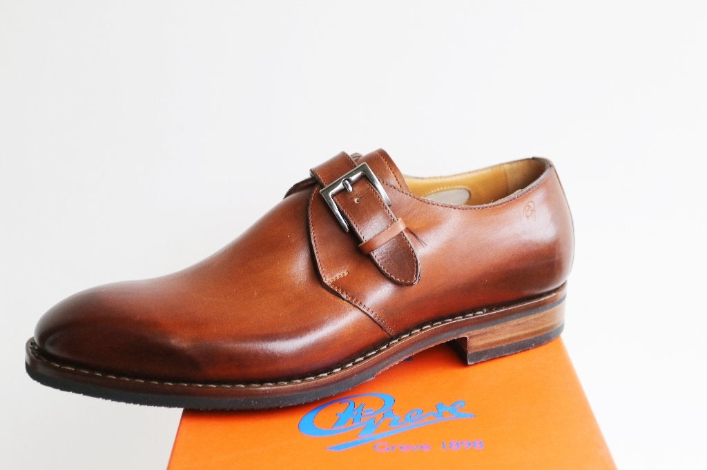 Nieuw in doos! Greve Tilburg single monk maat 6 H = maat 40, Kleding | Heren, Greve Atelier, Bruin, Nieuw, Ophalen of Verzenden