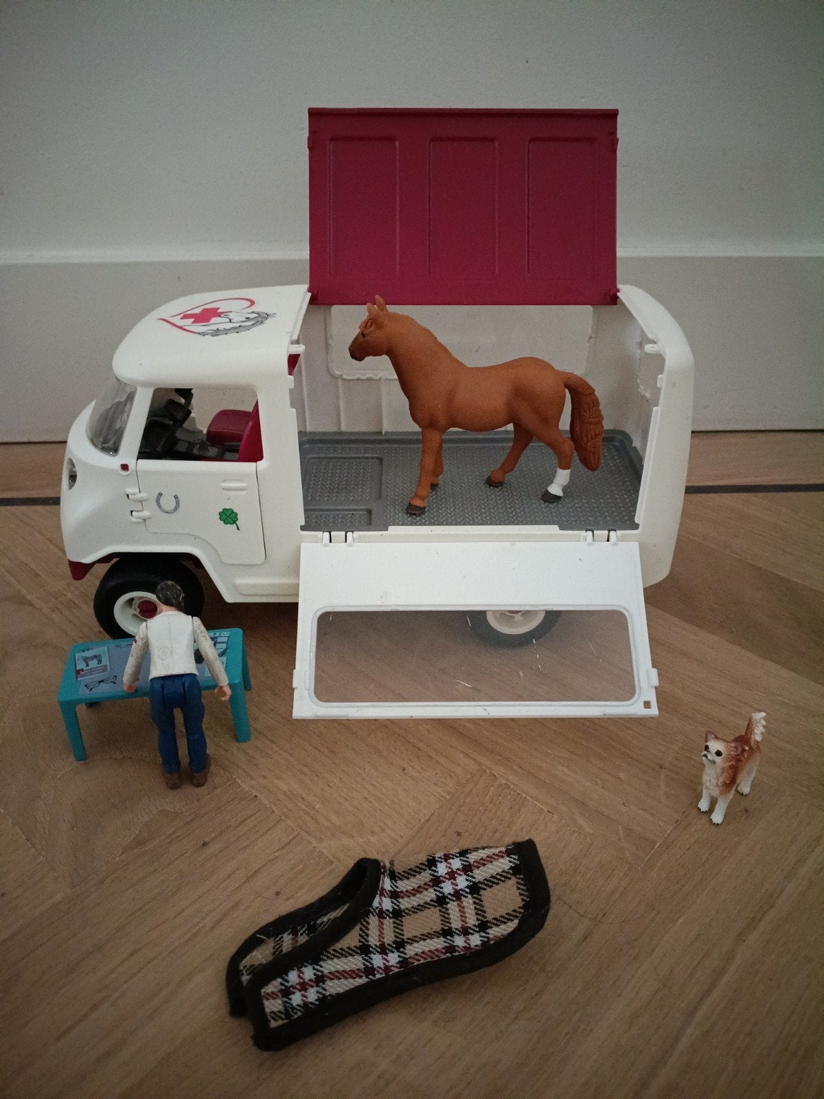 Schleich paardentrailer etc, Verzamelen, Ophalen of Verzenden, Zo goed als nieuw