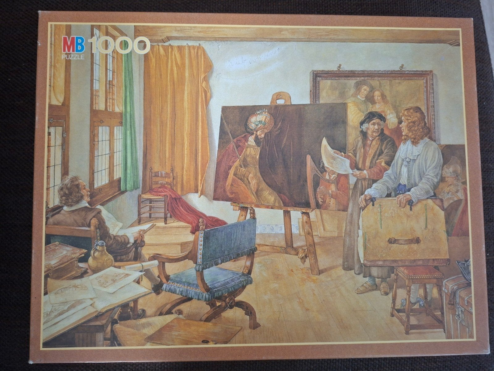 MB 1000 stukjes legpuzzel - Klassieke scène, Ophalen of Verzenden, 500 t/m 1500 stukjes, Gebruikt, Legpuzzel