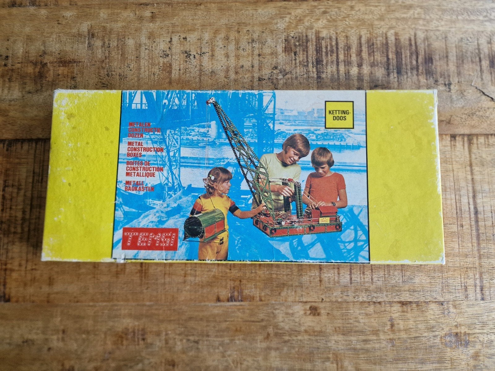 Temsi Kettingdoos vintage constructie speeldoos, Ophalen of Verzenden