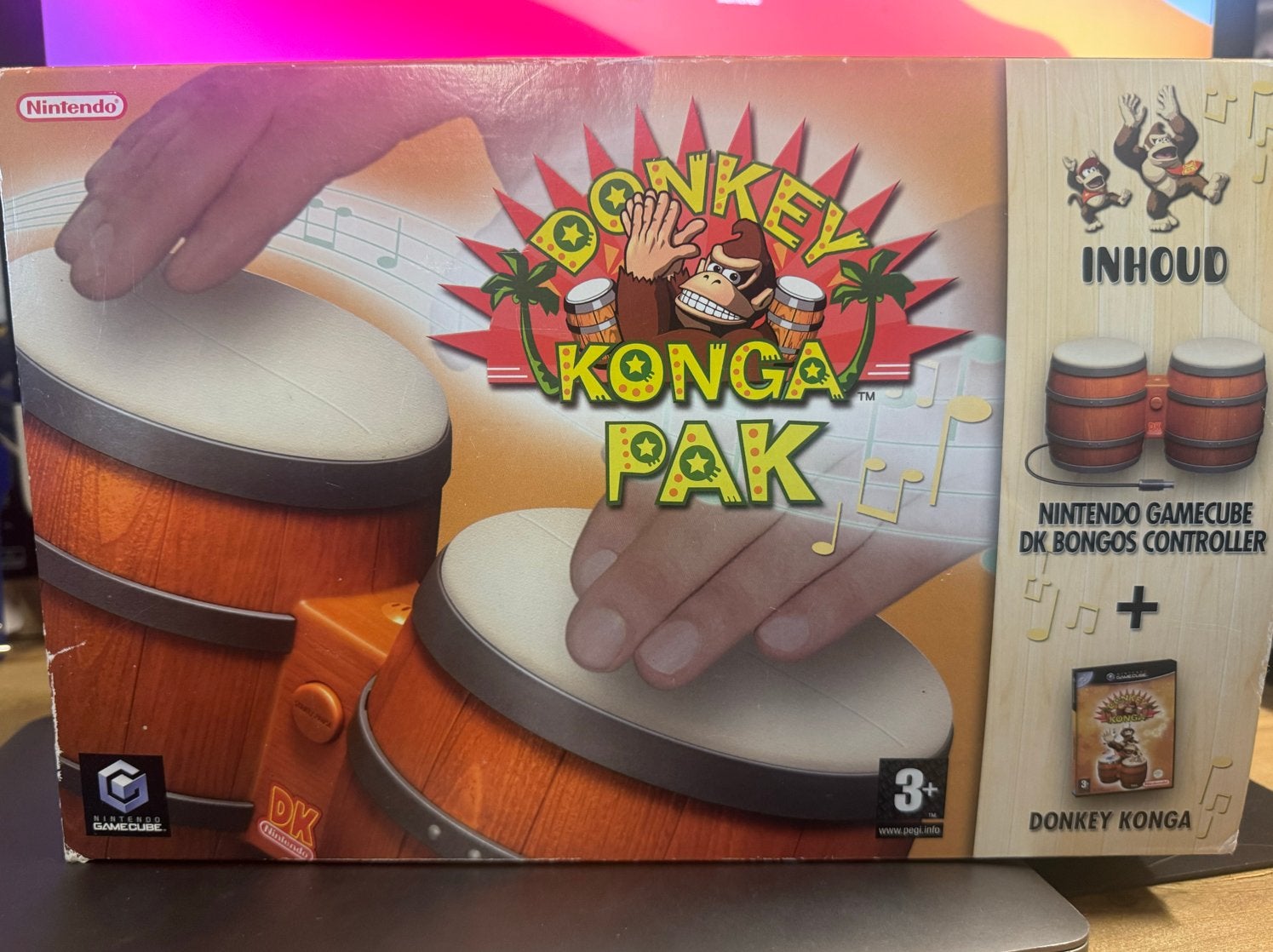 Nintendo GameCube Donkey Konga Pak - Compleet & Nette Staat, Spelcomputers en Games, Muziek, 2 spelers, Eén computer, Ophalen of Verzenden
