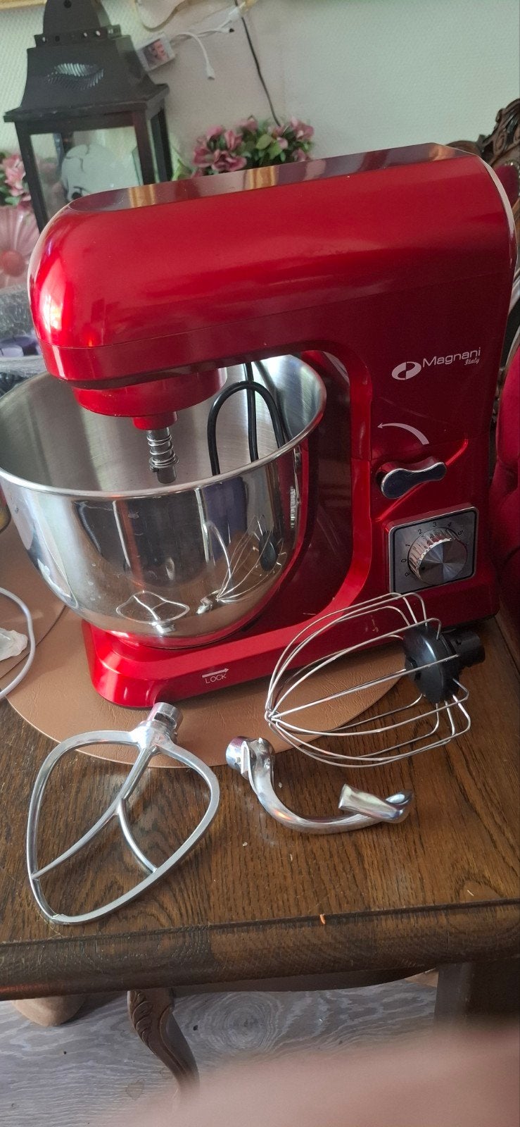 Magnani Italy Keukenmachine - Rood, Witgoed en Apparatuur, Keukenmixers, Ophalen, 3 snelheden of meer, Zo goed als nieuw, 2 tot 3 liter