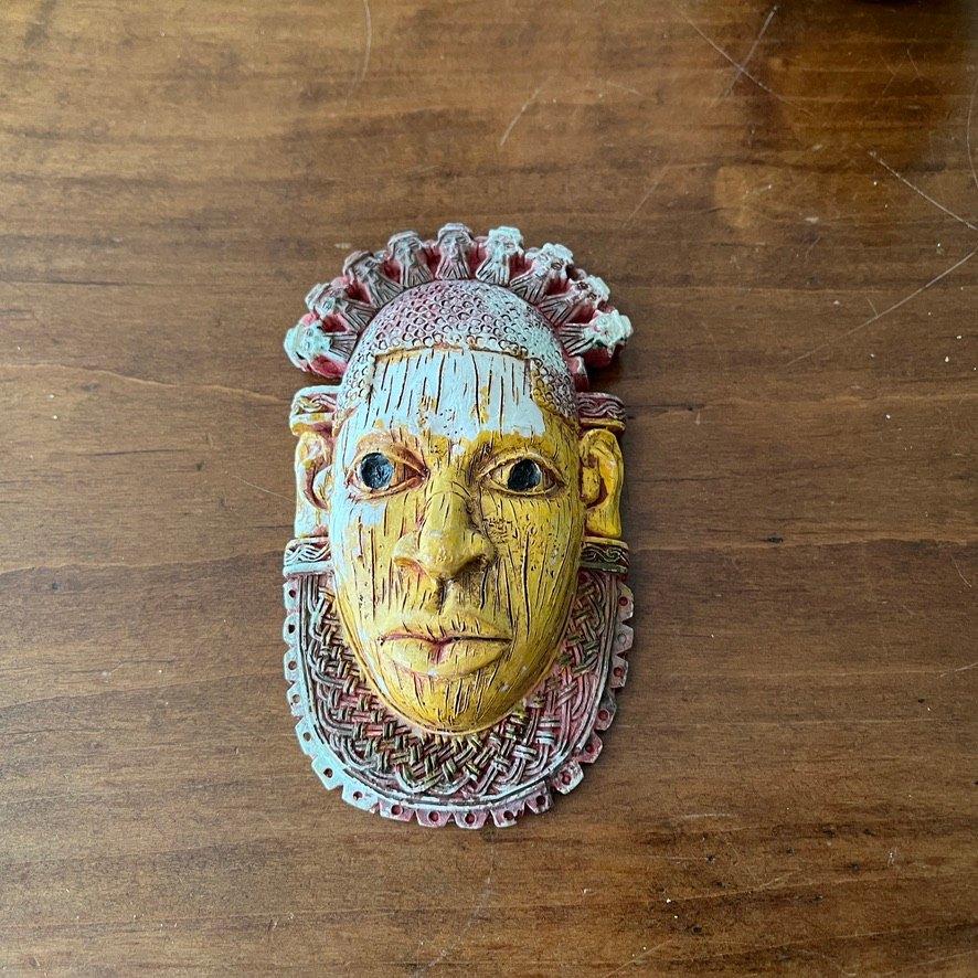 Afrikaans masker wandbeeldje, Antiek en Kunst, Kunst | Niet-Westerse kunst, Ophalen of Verzenden