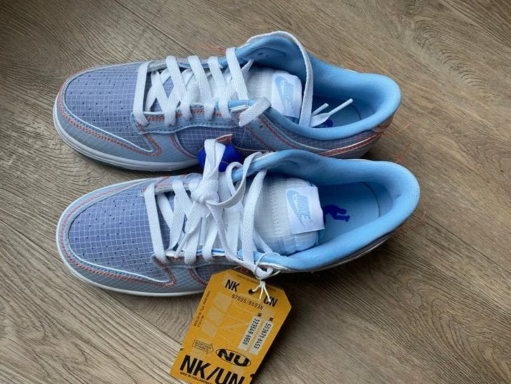 Nieuwe Nike Dunk Low Union Passport Pack Argon, Kleding | Heren, Schoenen, Blauw, Nieuw, Ophalen of Verzenden, Sneakers of Gympen