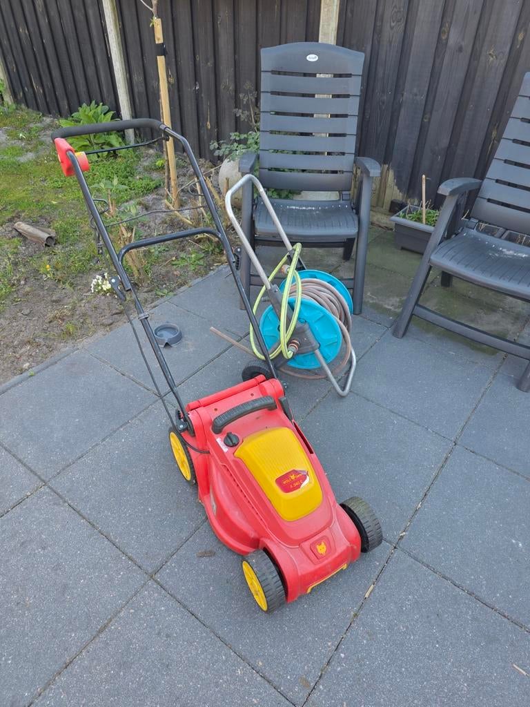 Wolf Grasmaaier A 340 E en Gardena Haspel - Complete Set, Ophalen of Verzenden