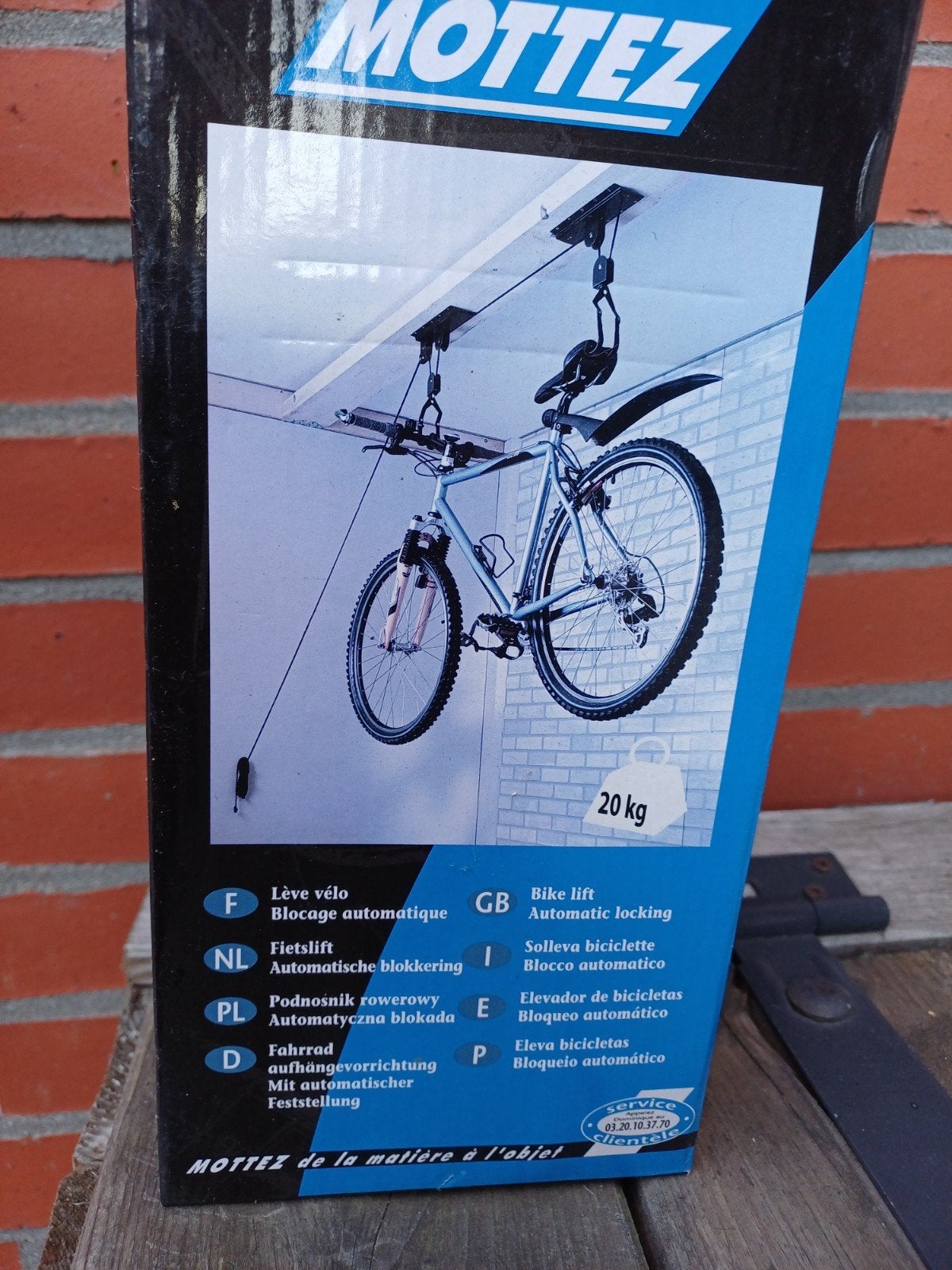 Mottez Fietslift - Plafondmontage Fietsophangsysteem, Ophalen, Nieuw