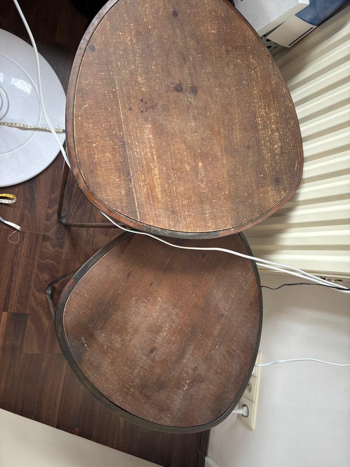 2 bijzet tafeltjes -salontafeltjes, Huis en Inrichting, Tafels | Bijzettafels, 45 tot 60 cm, Minder dan 55 cm, Gebruikt, Ophalen of Verzenden