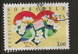 Estland 11, vogeltjes, Verzenden, Overige landen, Gestempeld