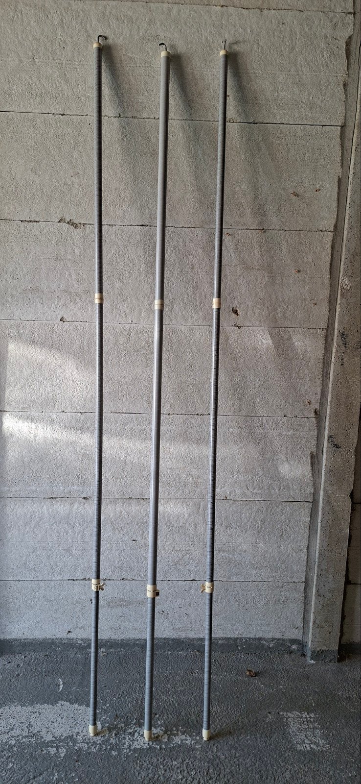 Drie Isabella IXL glasfibermax  dakdragers, Ophalen of Verzenden, Gebruikt
