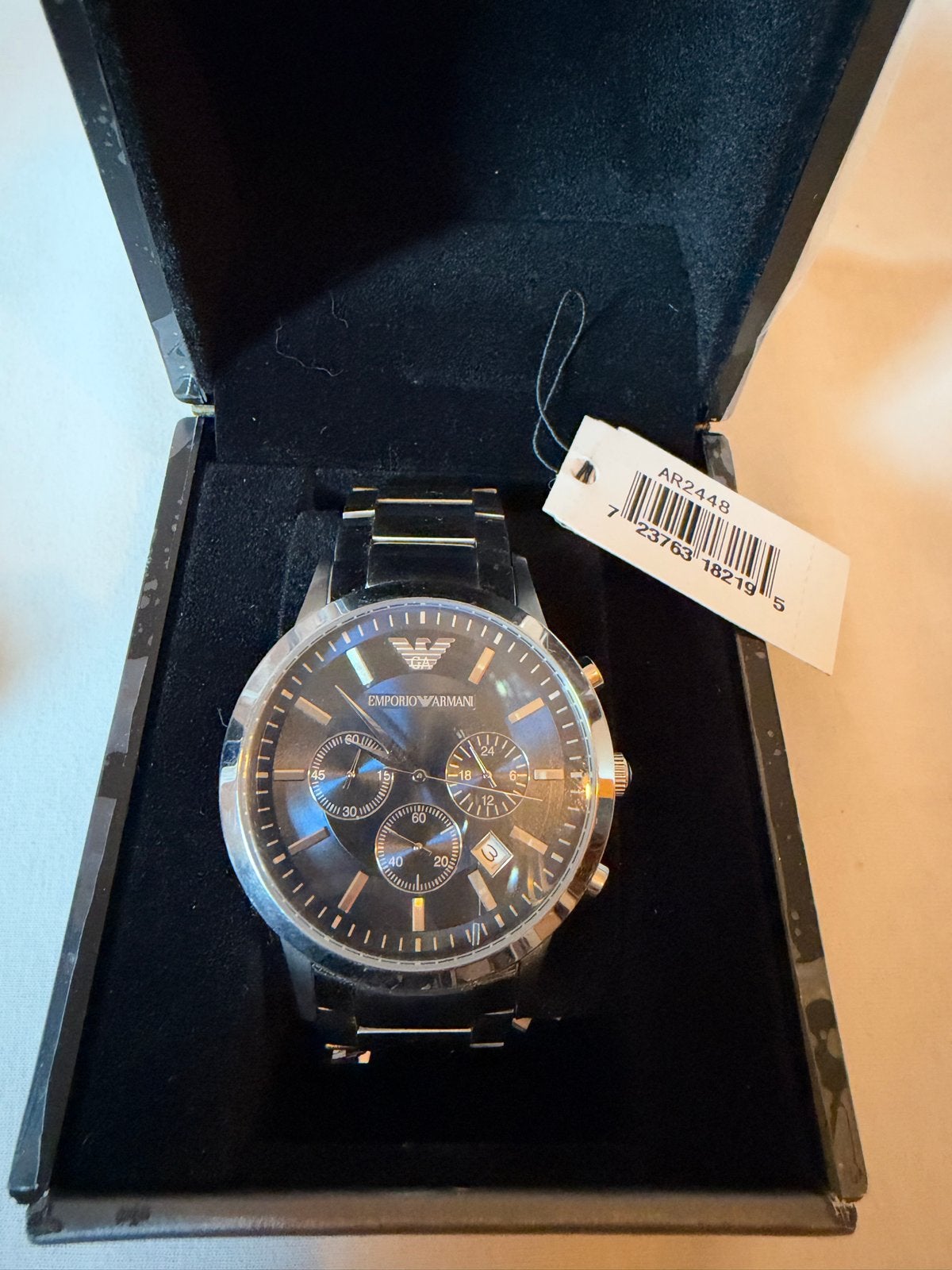 Emporio Armani AR2448 Herenhorloge - Zeer Goede Staat, Overige merken, Staal, Polshorloge, Ophalen of Verzenden