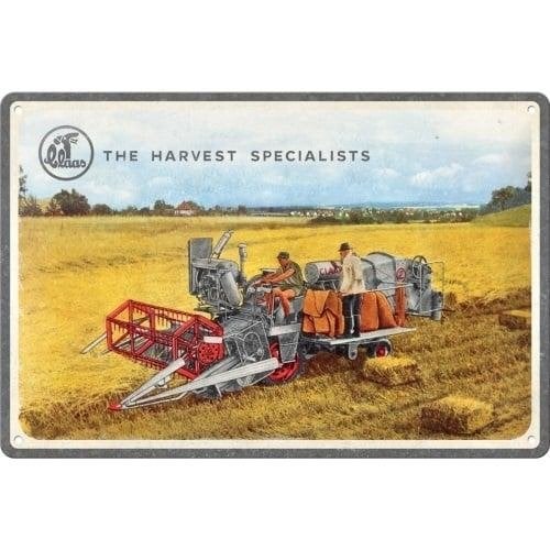 Claas tractor op land relief reclamebord van metaal deco, Verzamelen, Ophalen of Verzenden, Nieuw, Auto's