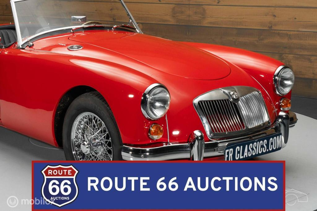 MG MGA 1600 Cabriolet | 1960 | Route 66 Auctions, Auto's, Overige carrosserieën, Zwart, Bedrijf, Handgeschakeld