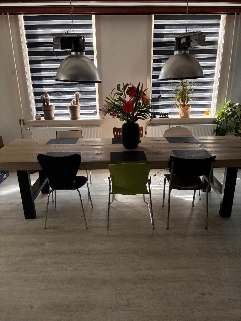 Houten tafel, Ophalen, Gebruikt, 200 cm of meer, 50 tot 100 cm