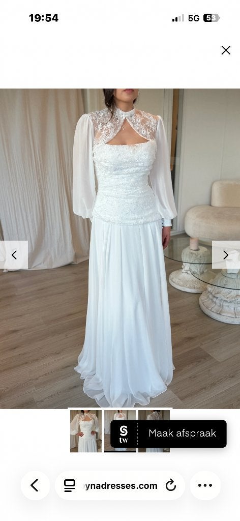 Bruidsjurk / feest jurk, Kleding | Dames, Maat 38/40 (M), Galajurk, Wit, Nieuw