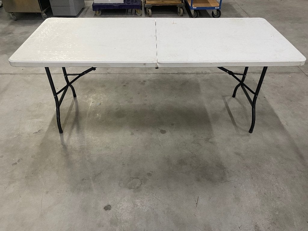 (Buffet )tafel 200x70 cm ( 4 stuks ), Ophalen, Kunststof, Gebruikt, 100 tot 150 cm