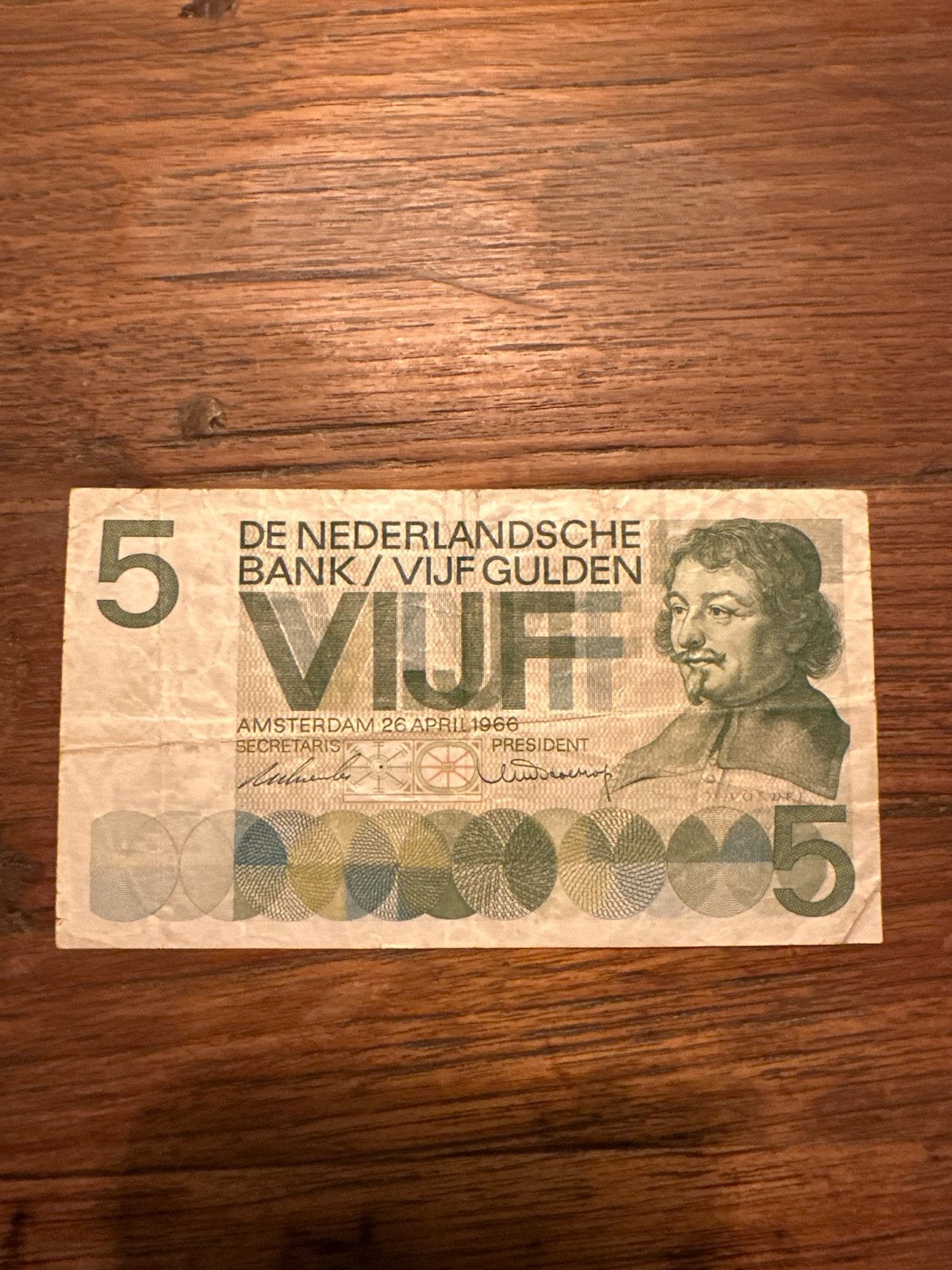 Zeldzaam 5 Gulden Biljet - De Nederlandse Bank 1966, Postzegels en Munten, Bankbiljetten | Nederland, Ophalen of Verzenden, 5 gulden