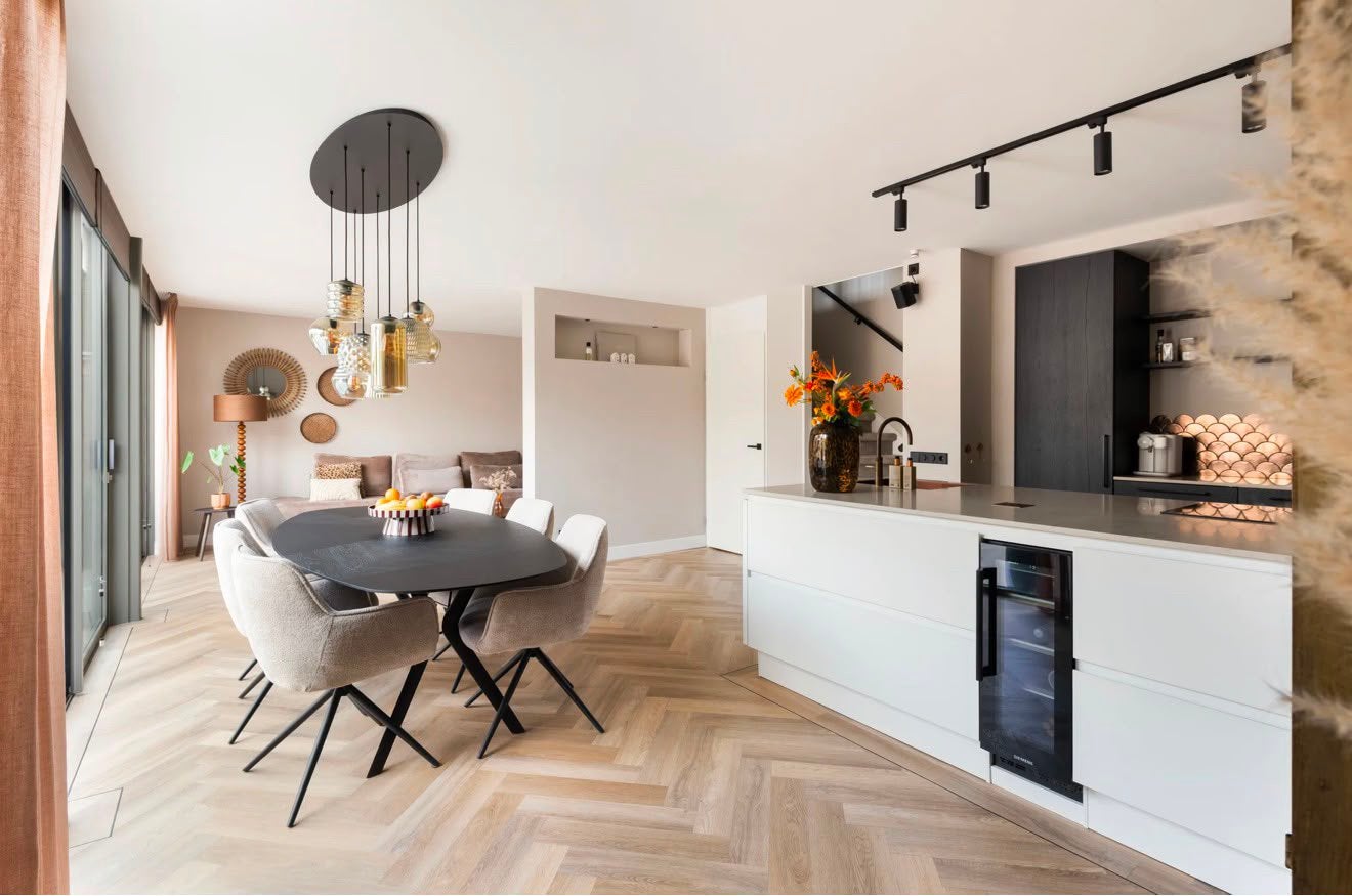 Mobitec Eclipse eettafel zwart mozaiek 240 x 110, 100 tot 150 cm, 200 cm of meer, Ophalen of Verzenden, Zo goed als nieuw