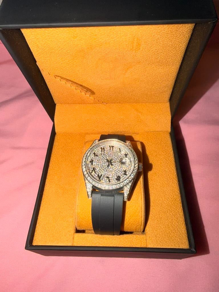 Echte moissanite horloge, Ophalen, Zo goed als nieuw, Overige merken