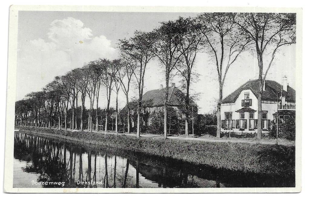 AK Dirksland - Boezemweg., Verzenden, 1920 tot 1940, Gelopen, Zuid-Holland