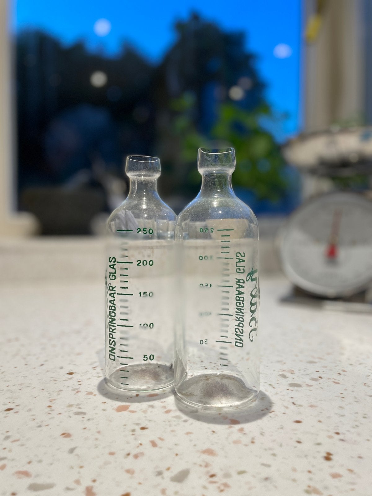 Baby fles vintage - antiek - onbreekbaar glas, Ophalen of Verzenden, Zo goed als nieuw, Overige typen
