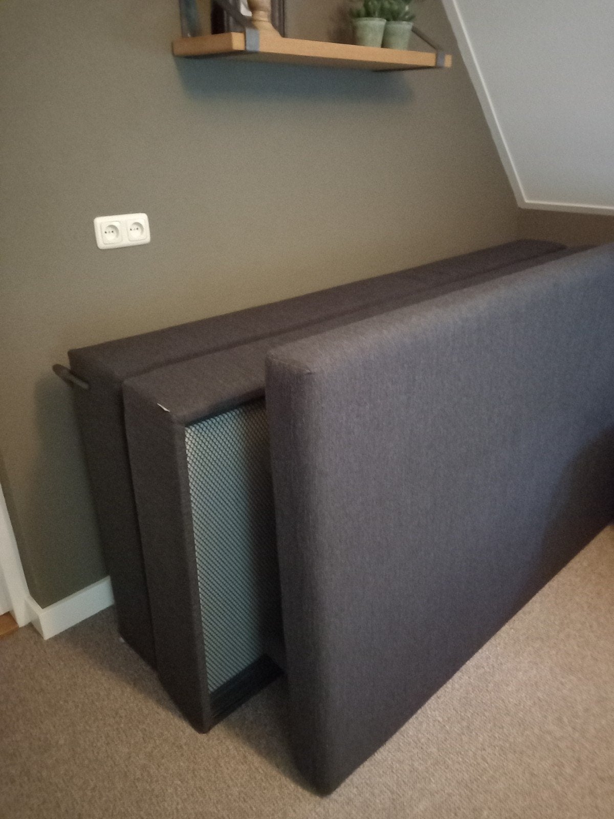Auping boxspring (zonder matrassen) 180 x 210 cm, Ophalen, Gebruikt, 210 cm, Tweepersoons