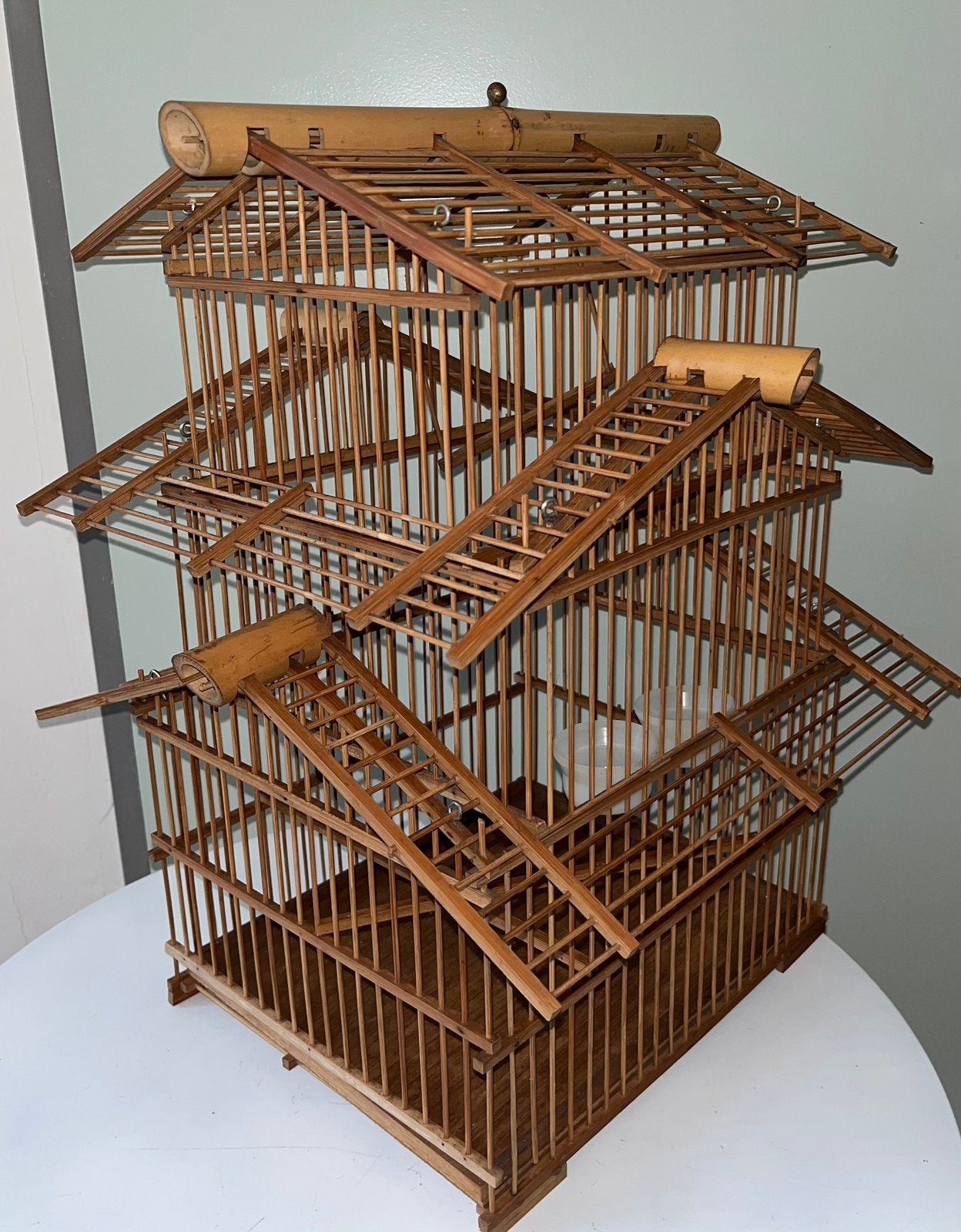 Houten vogelkooi, Ophalen, Gebruikt, Hout, Vogelkooi