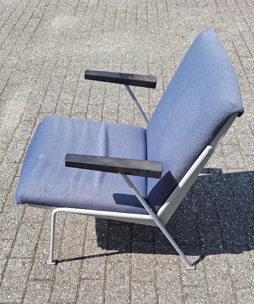 Gispen Model 1401 Fauteuil - Wim Rietveld (1954), Ophalen, Gebruikt, Nederlands modernisme, 75 tot 100 cm