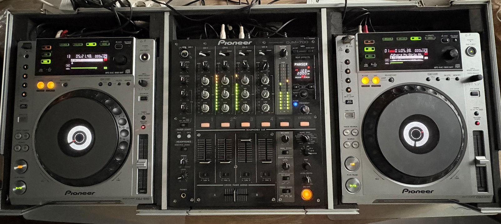 Pioneer CDJ-850 DJM-700 CD speler Mixer Rekordbox DJ set, Ophalen, Zo goed als nieuw, Dj-set, Pioneer