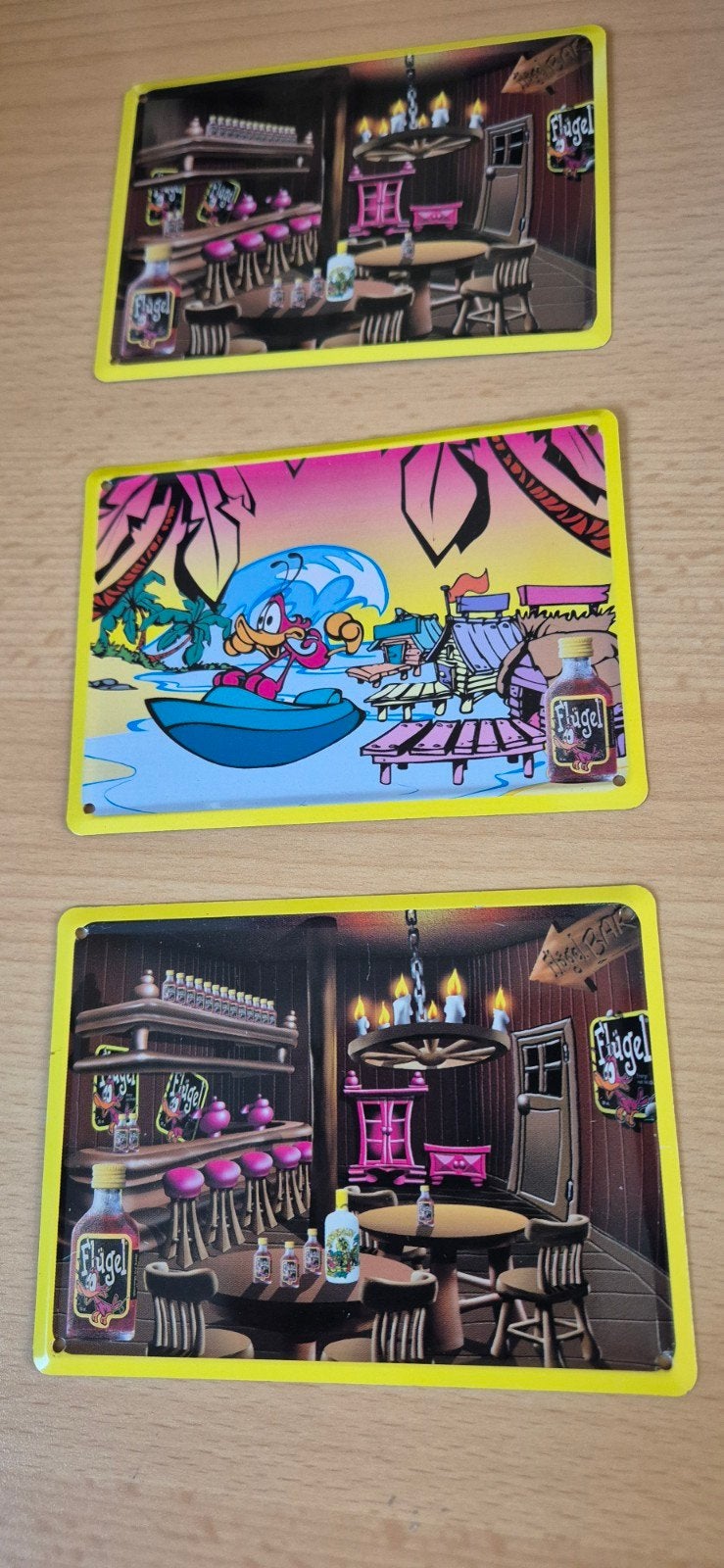 Flügel bordjes van blik 11x8 cm - Set van 3, Ophalen of Verzenden, Nieuw