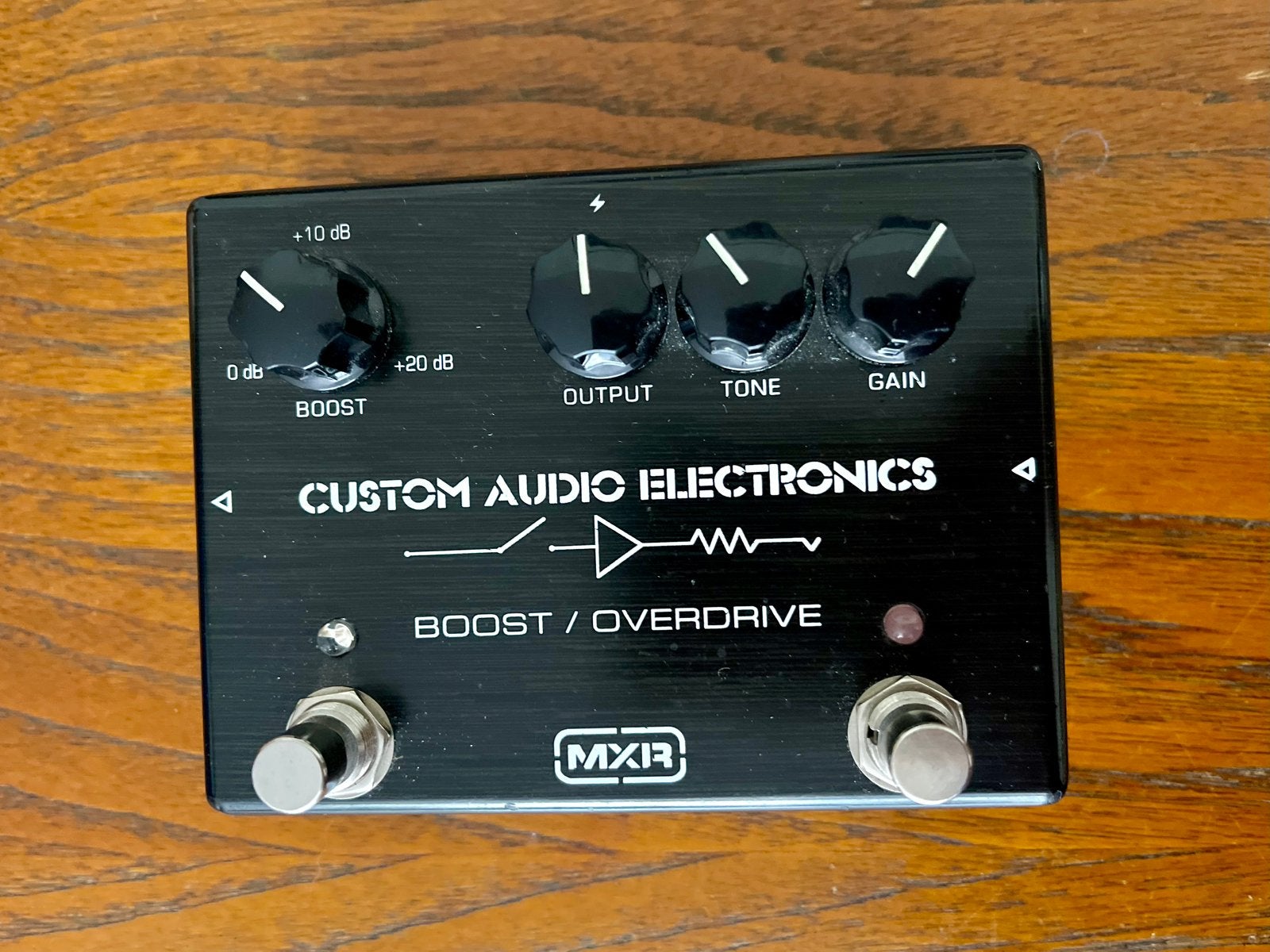 MXR Custom Audio Electronics (CAE) Boost/Overdrive MC-402, Muziek en Instrumenten, Effecten, Ophalen of Verzenden, Zo goed als nieuw