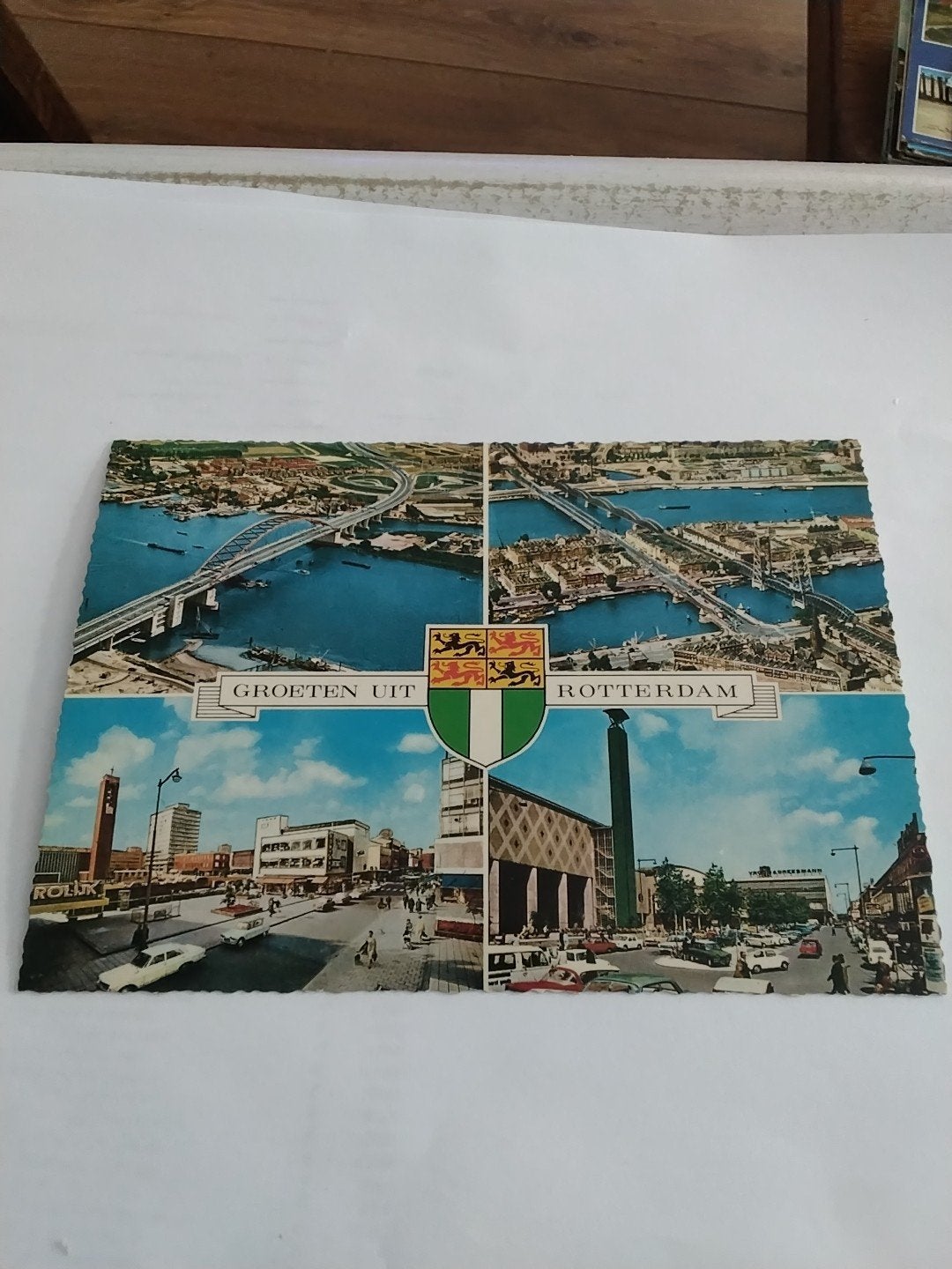 Vintage Ansichtkaart Rotterdam - Groeten uit Rotterdam, Verzamelen, Ansichtkaarten | Nederland, Ophalen of Verzenden, 1960 tot 1980