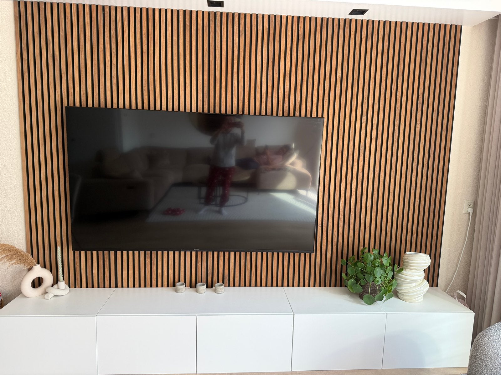 Houten panelen walnoot, Ophalen, Zo goed als nieuw